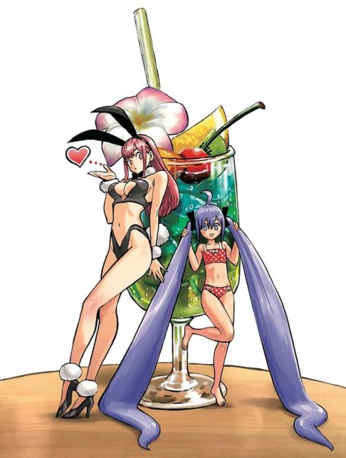 ichise:Murata’s drawings of the OPM Girls in Swimsuits