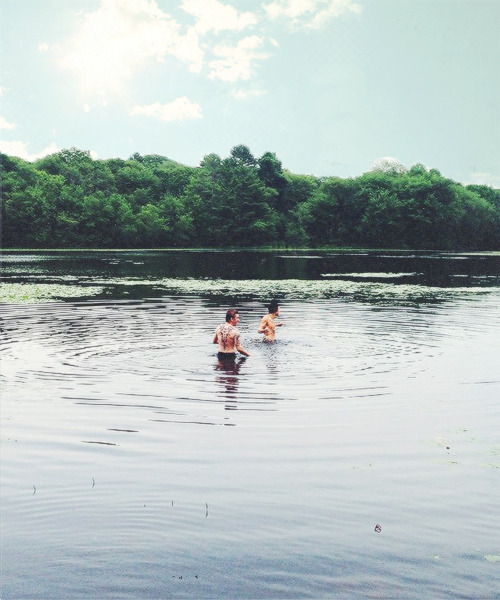 teenageharrys:  "Went swimming yesterday before the show in Boston. In a lake, in Boston"       