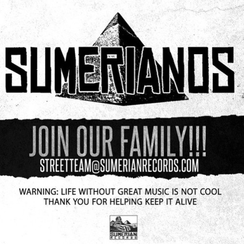 Help grow your favorite artists and work hand in hand with #sumerianrecords by joining our street te