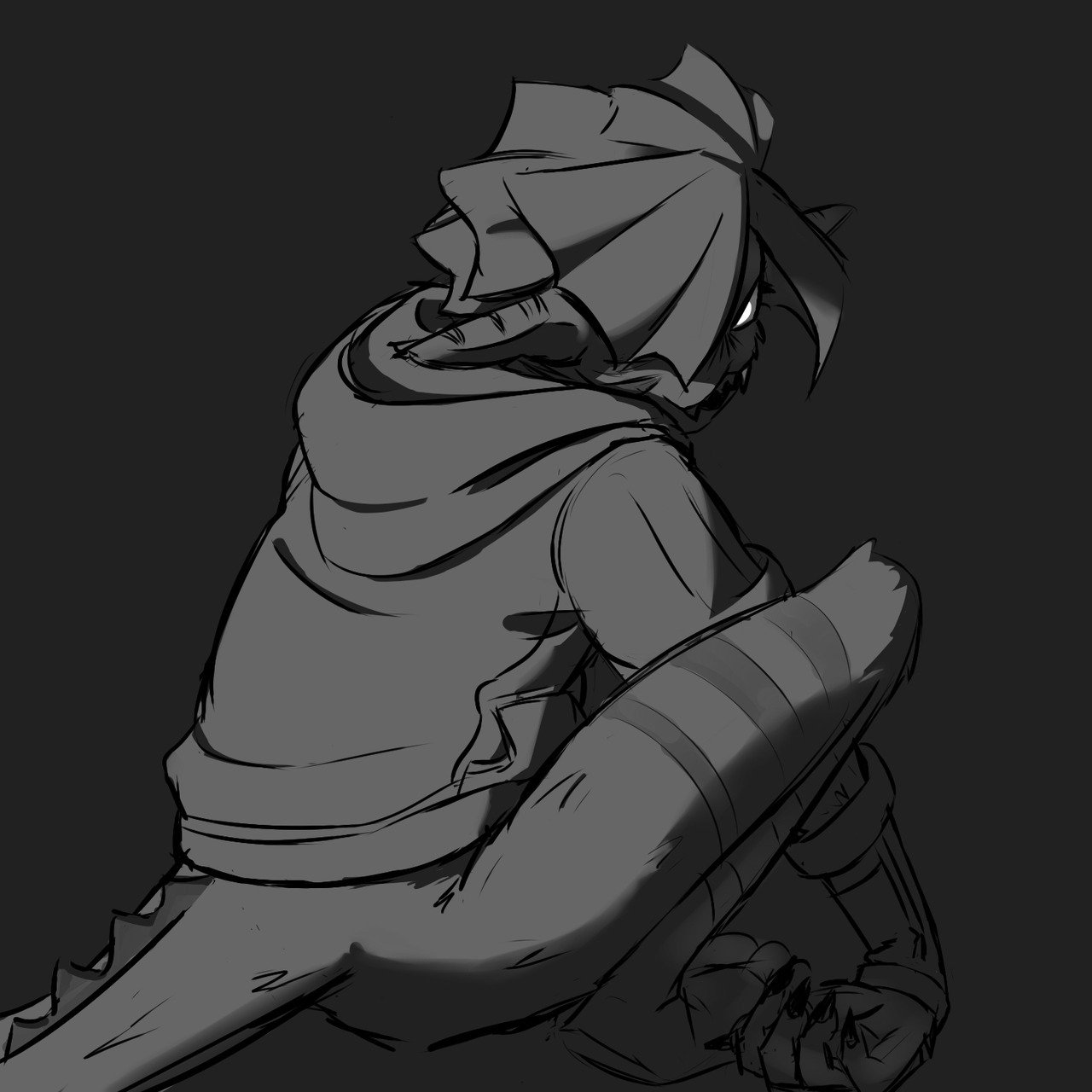 nikutsuneart:   inktober L8th: Monster Sora  i’m late by like, 10 minutes :/  