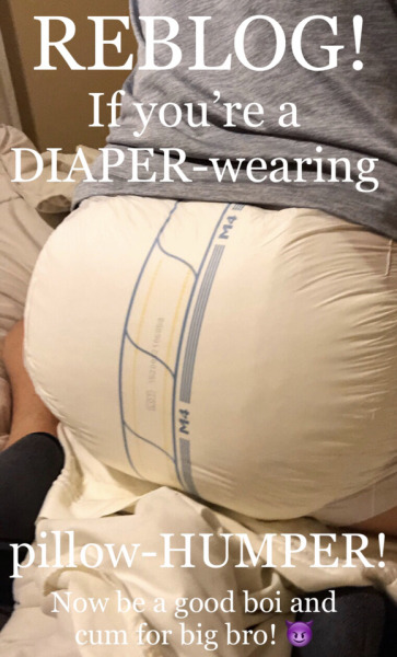 Porn Pics diaperbroforlife:My big bro makes me wear