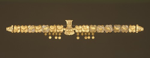 Necklace with the head of the Egyptian god Bes (and detail)Achaemenid, c. 6th to 4th century B.C.gol