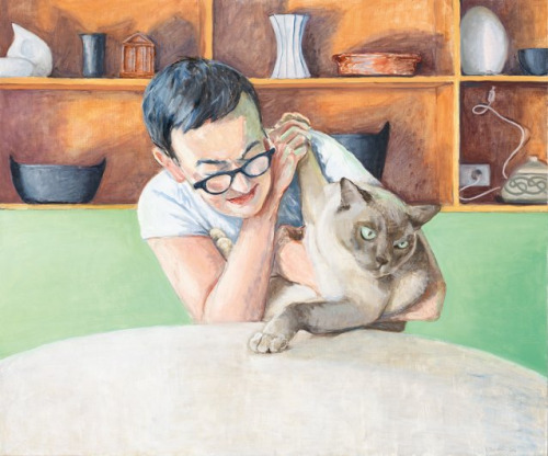  Louise and Jimmy     -    Kristin Headlam , 2016.Australian, b.1953 -Oil on canvas  ,   39 × 58 cm.