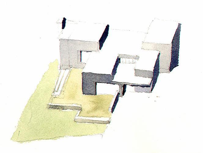 archatlas:    Gray House O’Donnell + Tuomey Architects  The varying roof levels