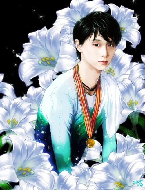 This yuzuru + fanart combo took my breath away -dead- art credits to @bungehq on twitter!! 