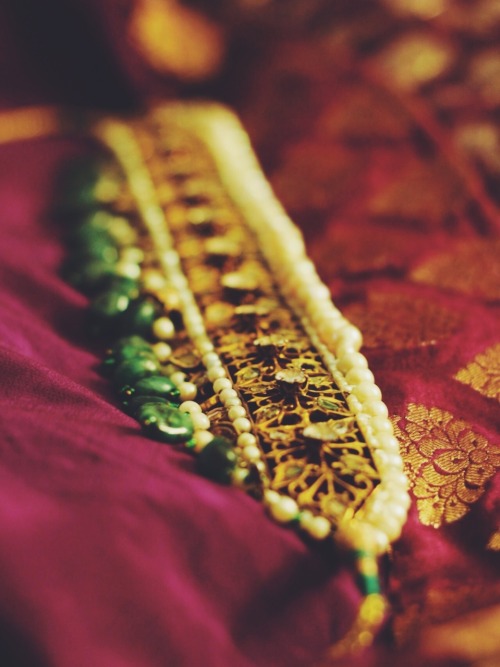 Vintage. A gorgeous Hyderabadi necklace that the bride wore - this belonged to her grandmother, and 