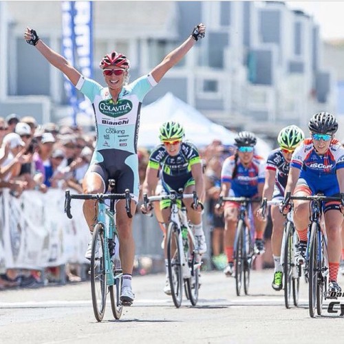castellicycling: Winning! Congratulations to @erica_allar of @teamcolavita on her win at Dana Point 