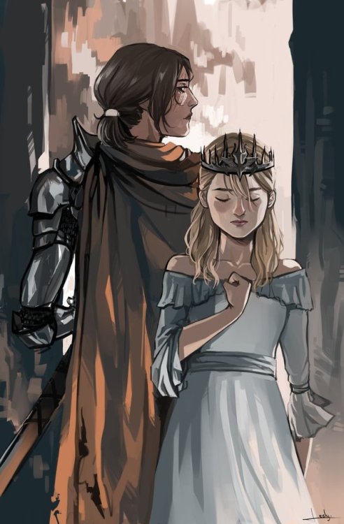 Queen and her Knight by lesly-oh