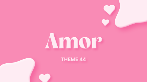 silbrigthemes:AmorTheme 44A responsive single-column theme with a claymorphic design and many featur