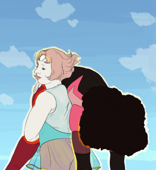 nemesisfall:   it makes steven laugh whenever his little mama carries his big mama–