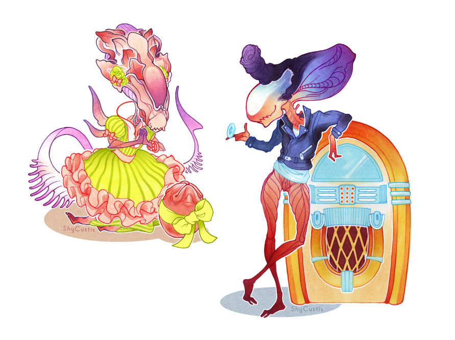 coeykuhn:  shycustis:  The first two from the small set of stickers I’m doing for
