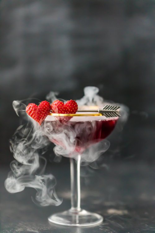 sumisa-lily: foodiebliss:   Love Potion #9 Martini (Triple Berry Martini)Source: The Cookie Rookie   Where the food lovers unite.      Normally I am a whiskey girl. Bourbon to be precise. But if you made me this drink with strawberry hearts? You’re