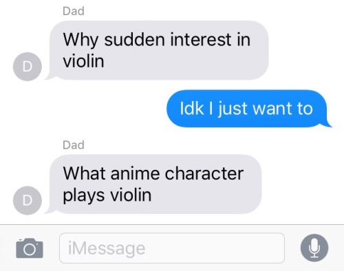 the worst part about this is I actually know an anime character that plays violin but the show was h