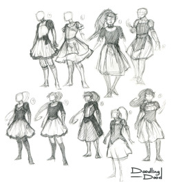 doodling-dood:Playing with dress designs