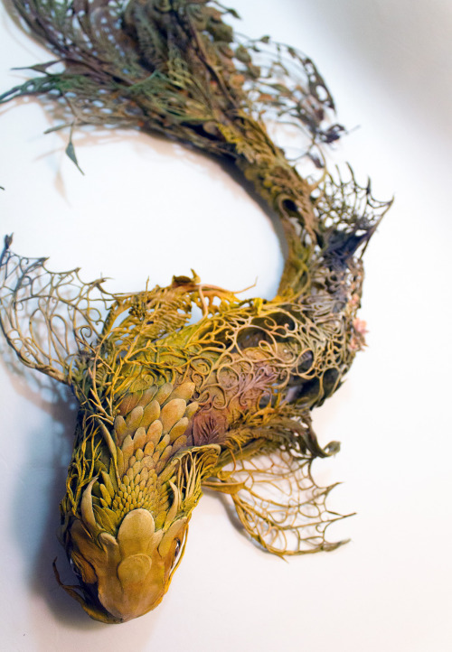 itscolossal:More here: Surrealist Sculptures by Ellen Jewett Merge Plant and Animal Life