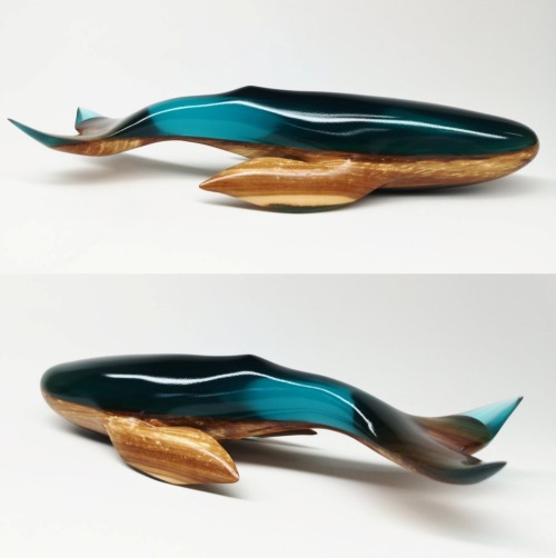 sosuperawesome:Wood and Resin Sharks and WhalesYurii Myketka on Etsy 