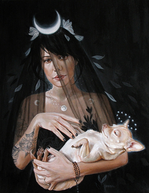 frrmsd:  Artist:  Edith Lebeau “Go Back to Sleep”  Acrylic on Canvas 14&quot;