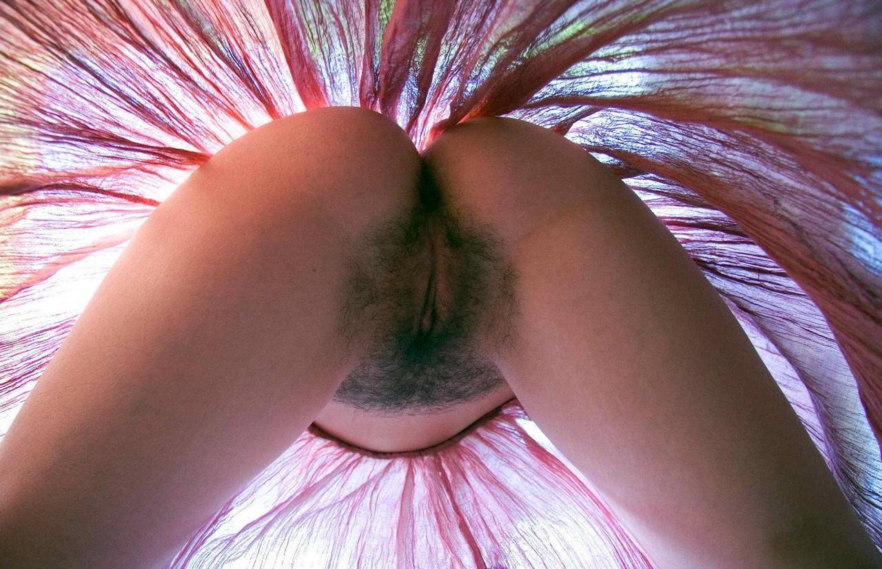 Blonde hairy pussy upskirt