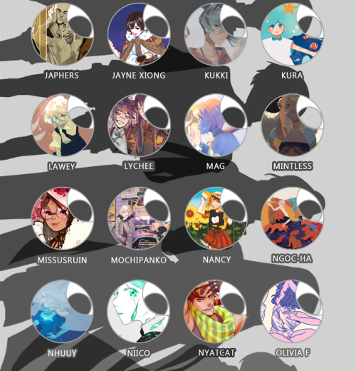 Thank you for your patience, we’re very excited to announce the list of participants! Mods : atsukié