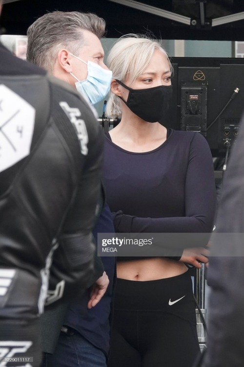 Pom Klementieff and Shea Whigham on the set of Mission Impossible 7 in Rome, Italy (2020.10.11)Photo