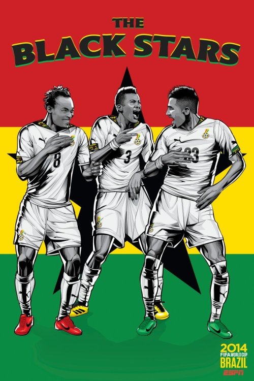 fckyeahprettyafricans:  Cameroon Ghana Ivory Coast Nigeria Algeria futurafrika:  ESPN World Cup Posters: African Teams  