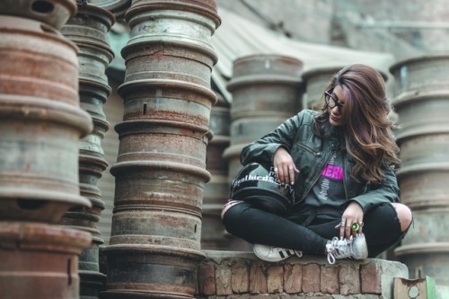 Sohai Ali Abro as the Motorcycle Girl.