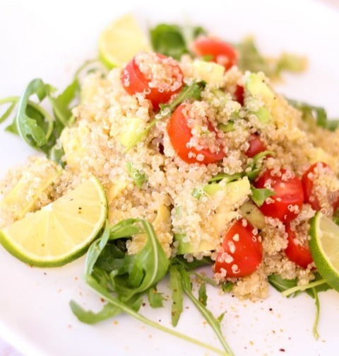 Quinoa Tomato Salad With Arugula And Limes Recipe