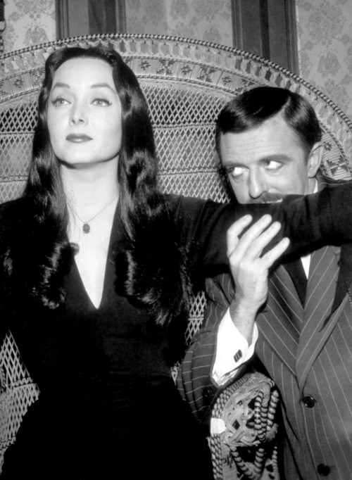 Carolyn Jones, John Astin / 1964 publicity photo for The Addams Family (ABC 1964-66)