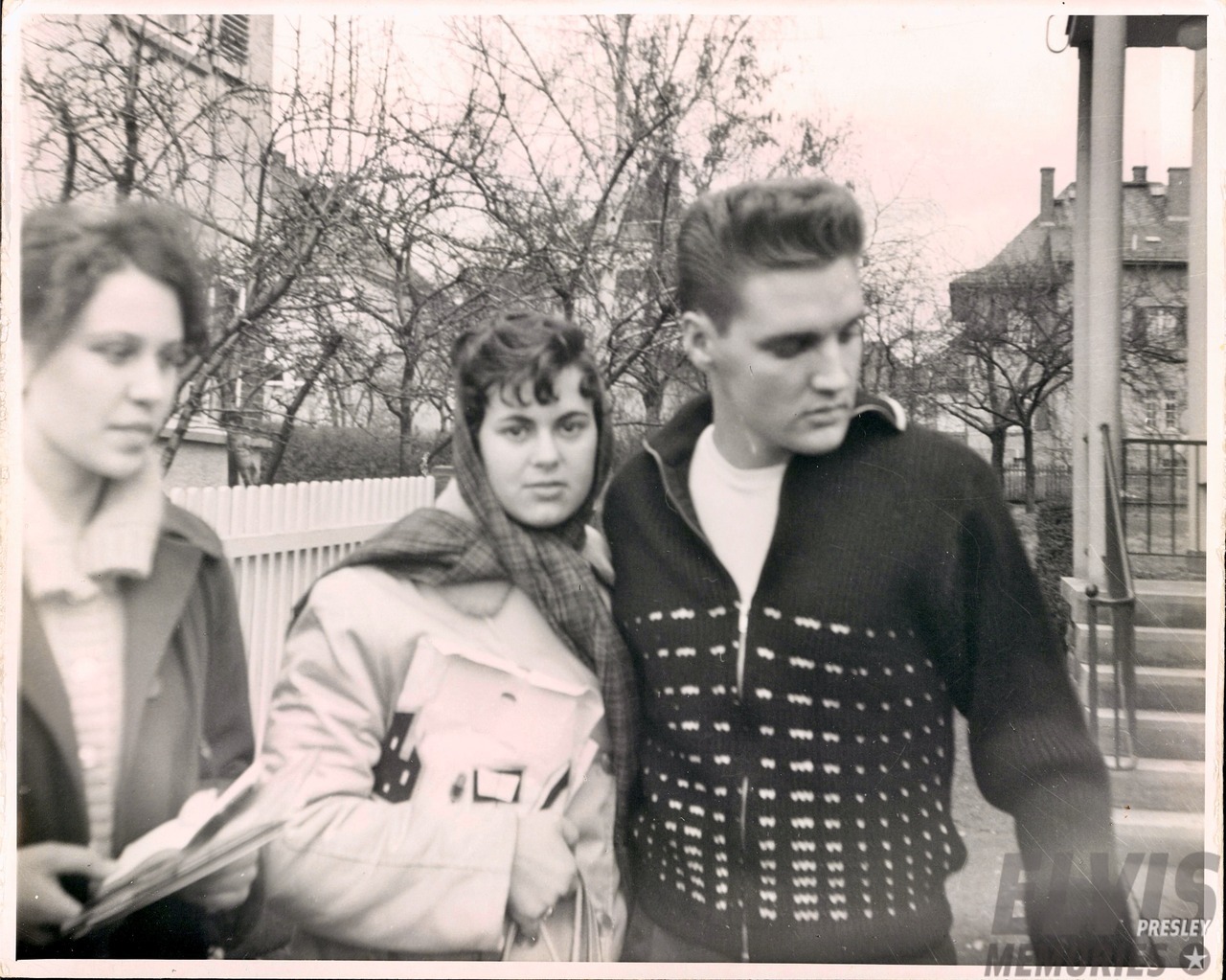 elvis-pink-cadillac:  Elvis Presley with fans in Germany