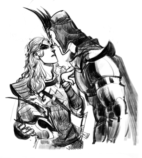 melkorwashere:First Age Melkor and Sauron - back from some elves slaying >:3-My Lord. Busy with s