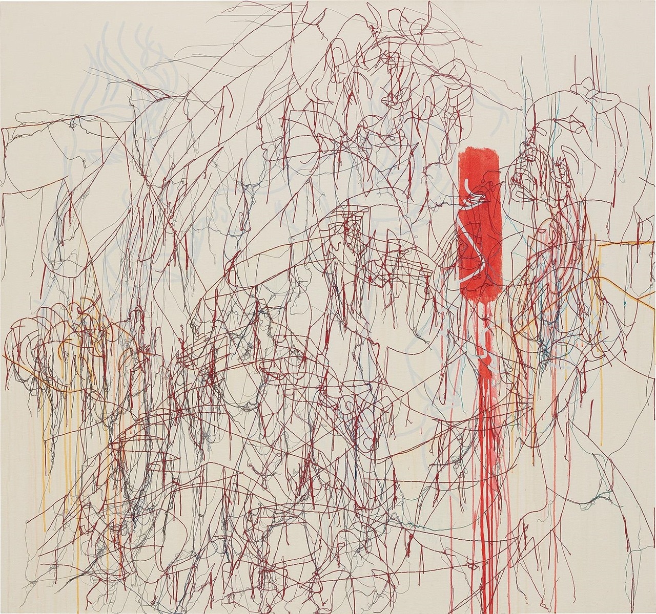 thunderstruck9:  Ghada Amer (Egyptian, b. 1963), The Dance on Red Rhythm, 2004. Acrylic,