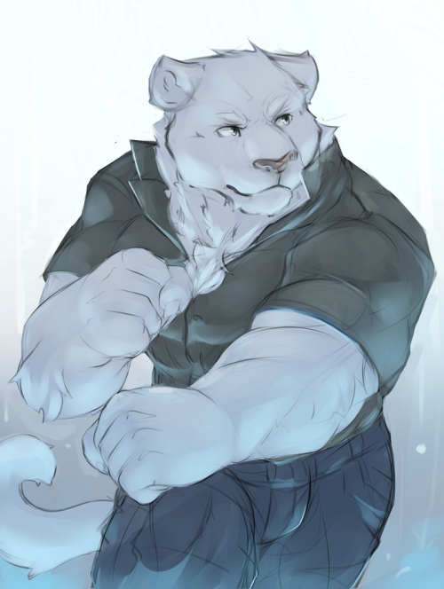 ralphthefeline:  White panther husbando, I think I drew him like once before~!  