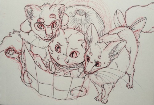 level99eevee:So who else is hype for PSMD? Had to draw my brothers and I as a team to cope with the 