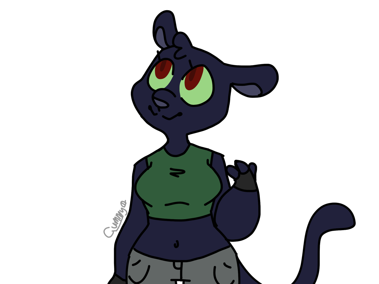 gummy-goat-galaxy: One of my OCs  Her names Keket and she’s a lovely panther 