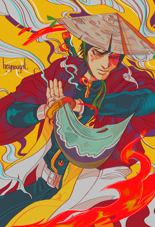 heynougat:it’s a fire boy and colors happened – oh yeah i did a kny vibe