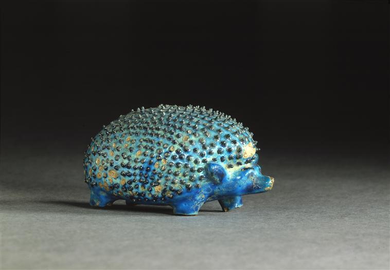 museum-of-artifacts:    Egyptian Blue Porcelain Hedgehog c. 1800BC  