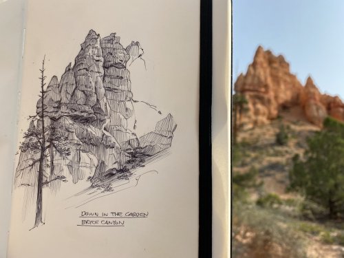 some plein air sketches from Bryce Canyon at the end of last year that I inexplicably did not post!!