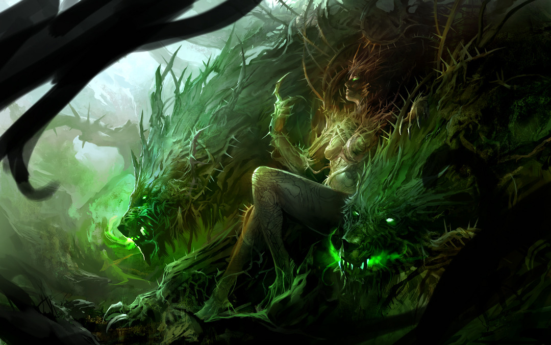 kekai-k:  kiriutar:  kekai-k:  Very early concepts of Evil Sylvari and various evil