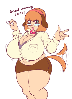 bewbchan:  Ms. Peaches the doggy teacher~