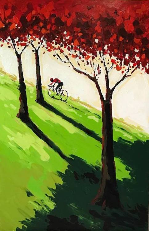 apisonadora60: Autumn and Cyclocross the perfect combination.  by Veloist  #valenticyclingart #cycli