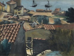 Thunderstruck9:Paul Cézanne (French, 1839-1906), Le Village Des Pêcheurs À L'estaque
