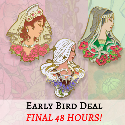  You have less than 48 HOURS left to reserve your Early Bird pin set! Only 13 slots remain as of thi