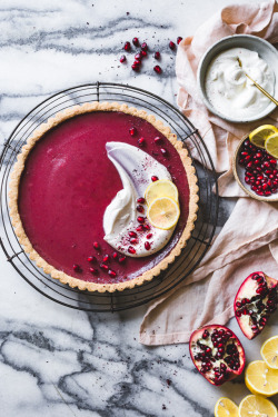 foodffs:  Pomegranate Tart with Hibiscus, Lemon, and Almond Flour Crust {gluten-free}Follow for recipesGet your FoodFfs stuff here