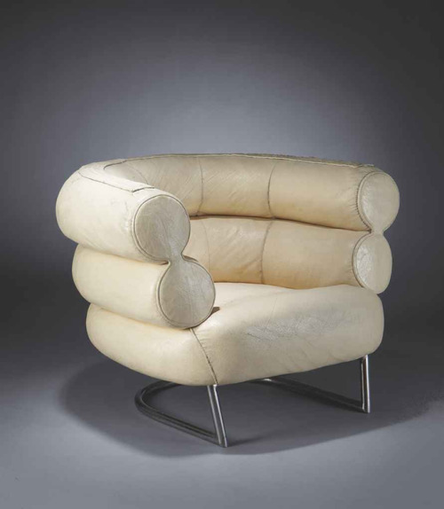 Eileen Gray, Bibendum club chair, 1926-1930. It is the only recorded Bibendum to have survived intac