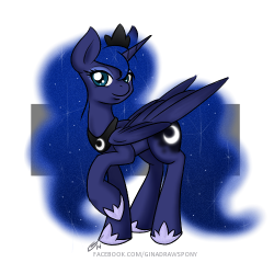 mlpfim-fanart:  Princess Luna by JunkyardGypsy