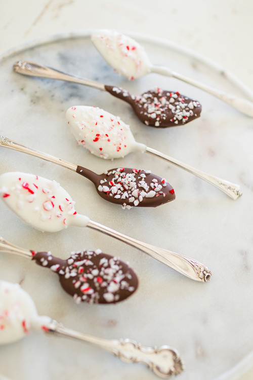 Candy Cane Chocolate Stirring Spoons