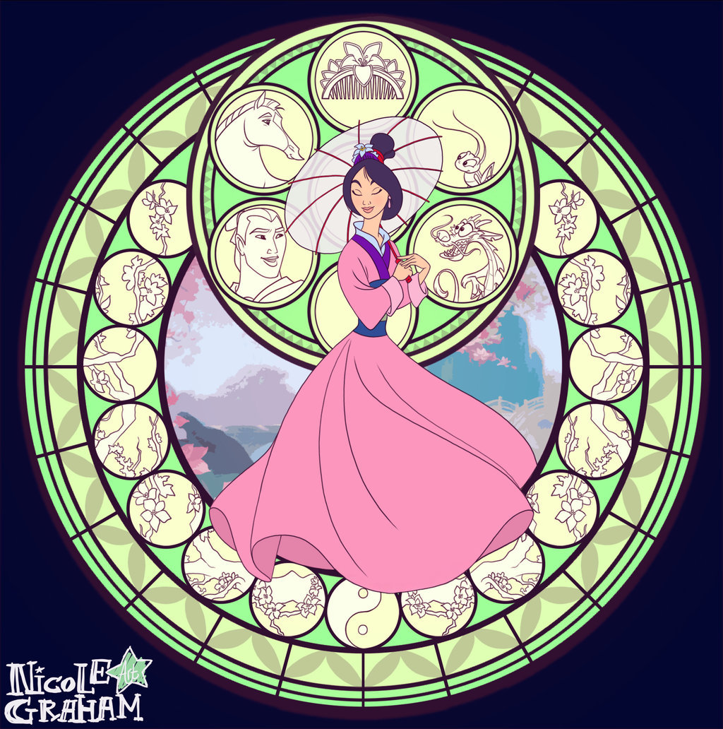 queen-nayya:  disneyforprincesses:   Kingdom Hearts Stained Glass FanArt: Disney