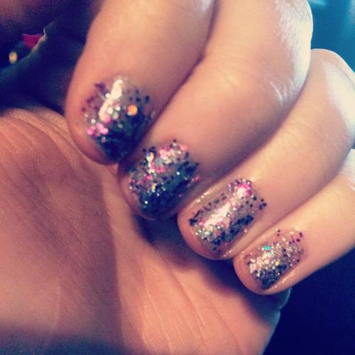 Mission: make nails look like unicorn puked on them. ✔️✔#missionaccomplished #mischiefmanaged #unico