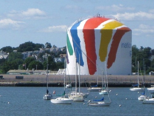 What do photographing this painted natural gas storage tank and reading a website about this flight 