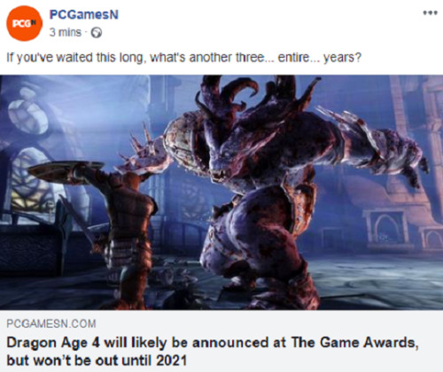 lafaiette:miyku:While Dragon Age 4 has been in various stages of development for at least a year, it